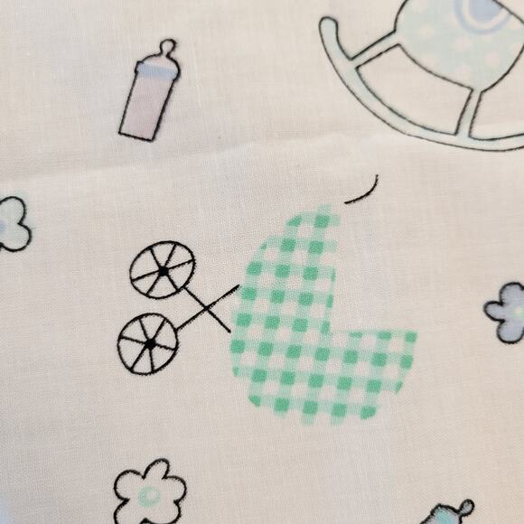 Cotton Fabric Baby Print Rocking Horse Hearts Hancock Fabrics 1 Yd x 44" Blue - Picture 5 of 11